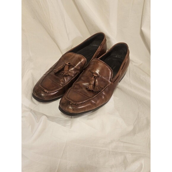 To Boot New York Adam Derrick Men\'s Italian Leather Tassel Loafers Brown Sz 10.5 main image 4